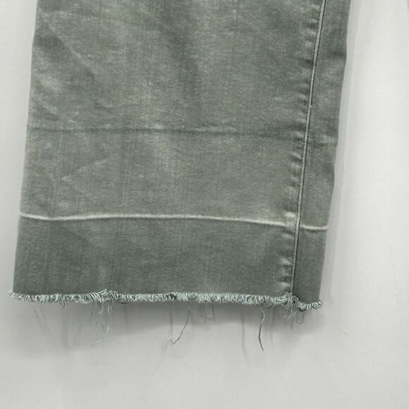 AG The Etta High Waisted‎ Wide Leg Crop Jeans Women’s 31 (32/25) Sage Green - Picture 4 of 12